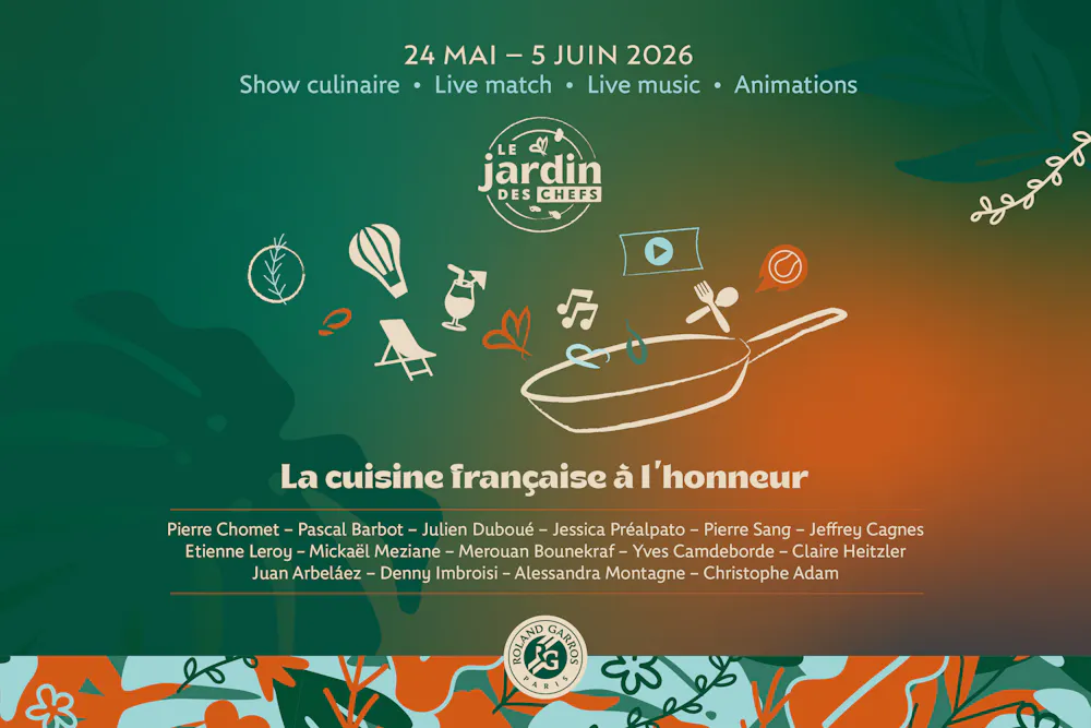 Visuel Jardin des Chefs / Roland-Garros 2026