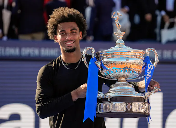 Arthur Fils / Photocall trophée ATP 500 Barcelone Arthur Fils / Photocall trophée ATP 500 Barcelone