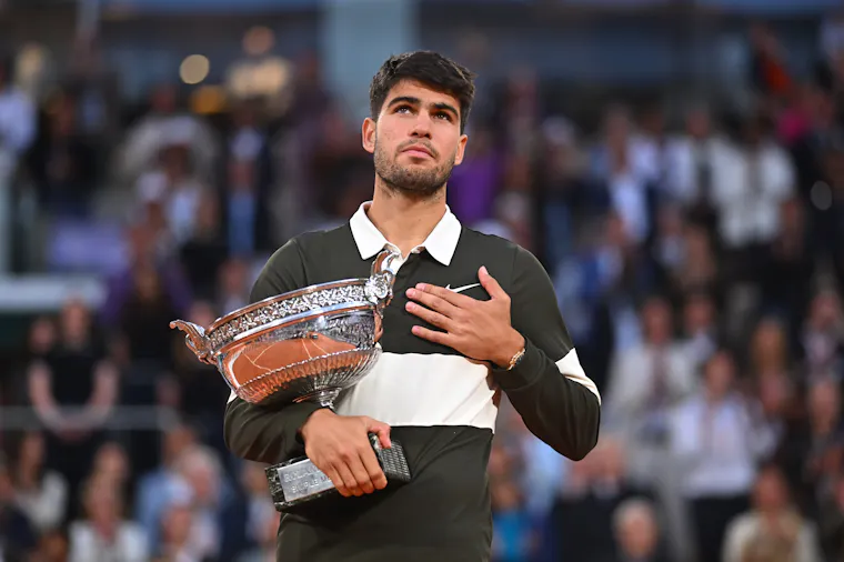 Carlos Alcaraz, Roland-Garros 2025, Simple Messieurs, Remise de Prix Carlos Alcaraz, Roland-Garros 2025, Simple Messieurs, Remise de Prix