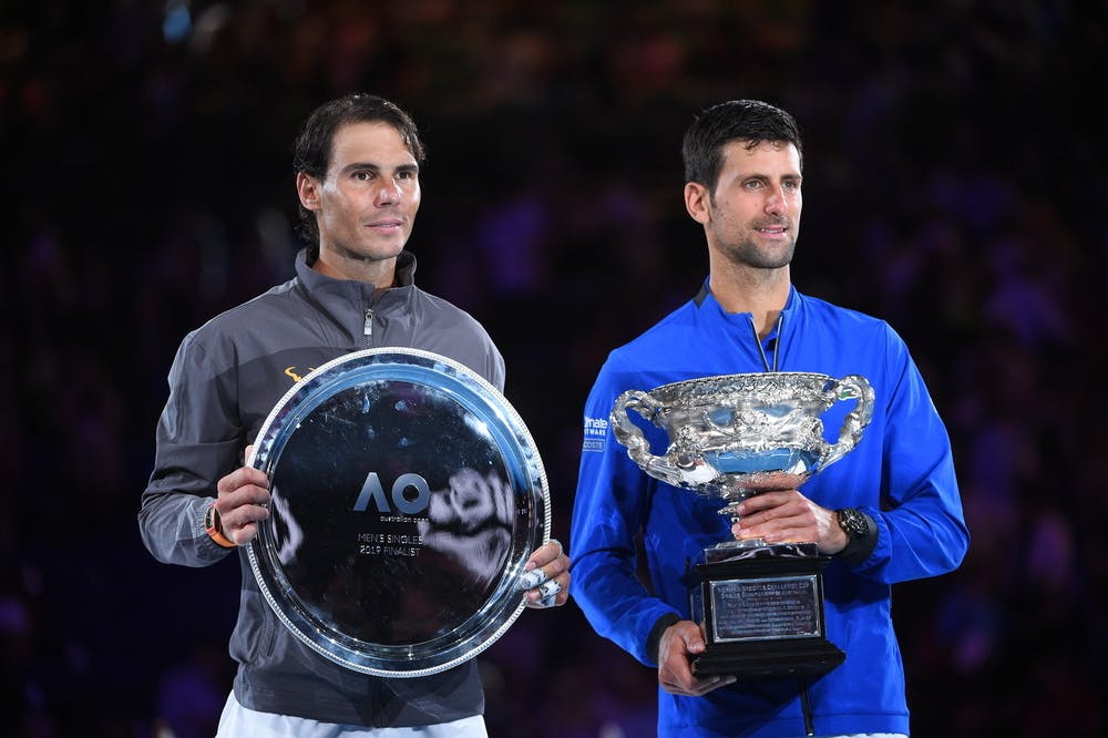 Rafael Nadal, Novak Djokovic, Open d'Australie 2019, remise des prix 