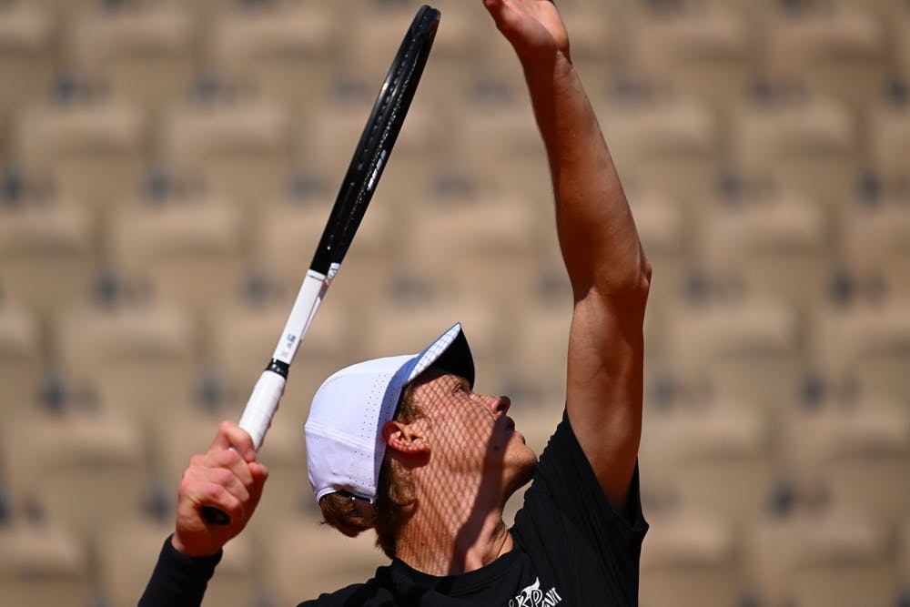 Jannik Sinner, entraînements, Roland-Garros 2023