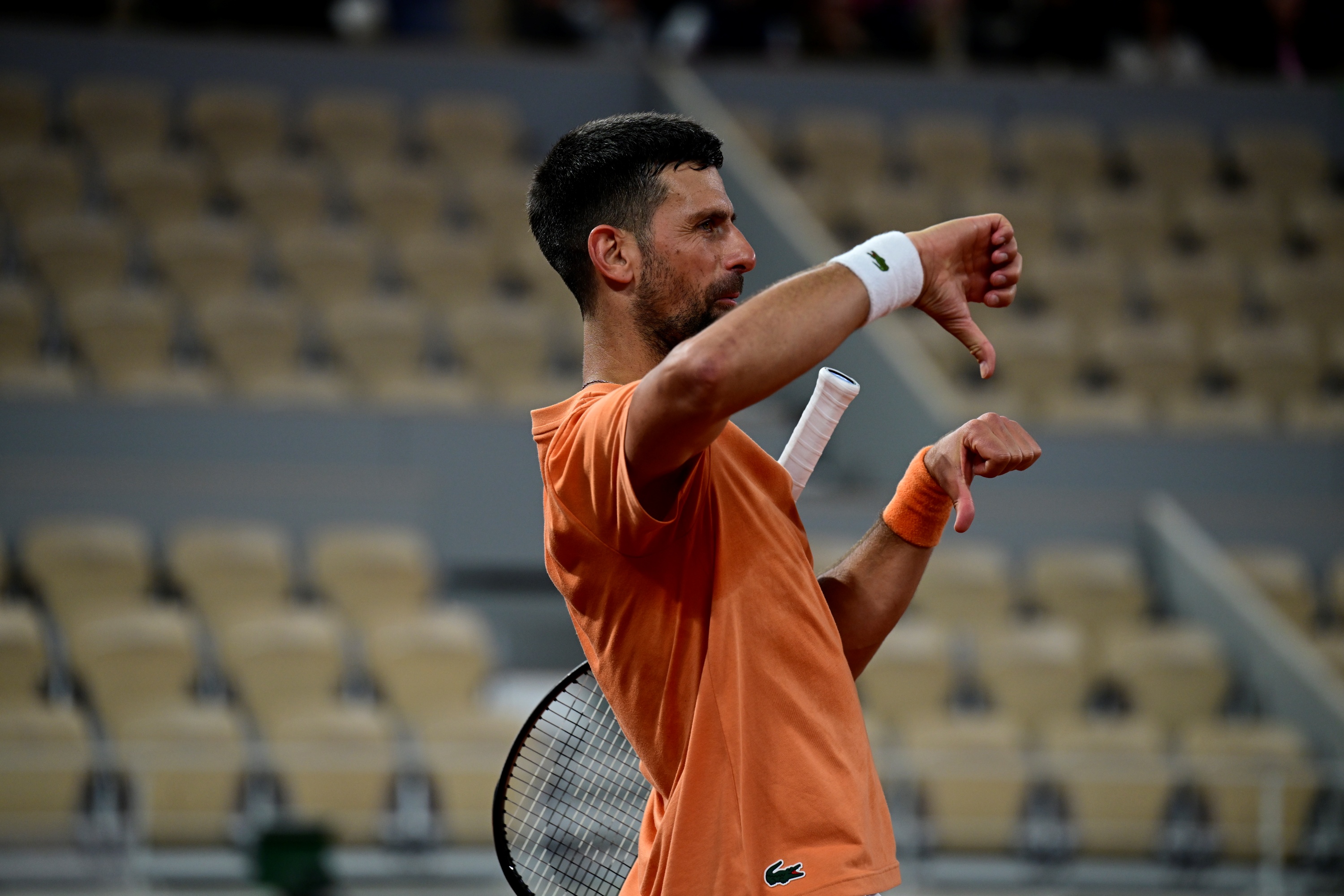Novak Djokovic / Practice Roland-Garros 2026 