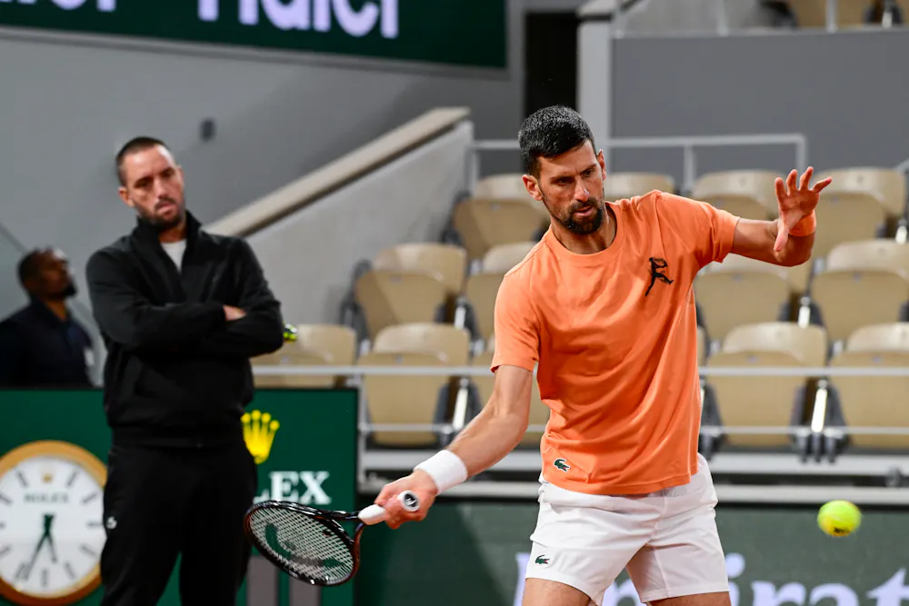 Novak Djokovic trains ahead of Roland-Garros 2026 Novak Djokovic trains ahead of Roland-Garros 2026