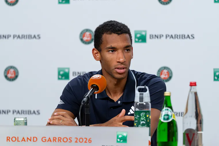 Félix Auger-Aliassime / Huitièmes de finale - conférence de presse - Roland-Garros 2026 Félix Auger-Aliassime / Huitièmes de finale - conférence de presse - Roland-Garros 2026