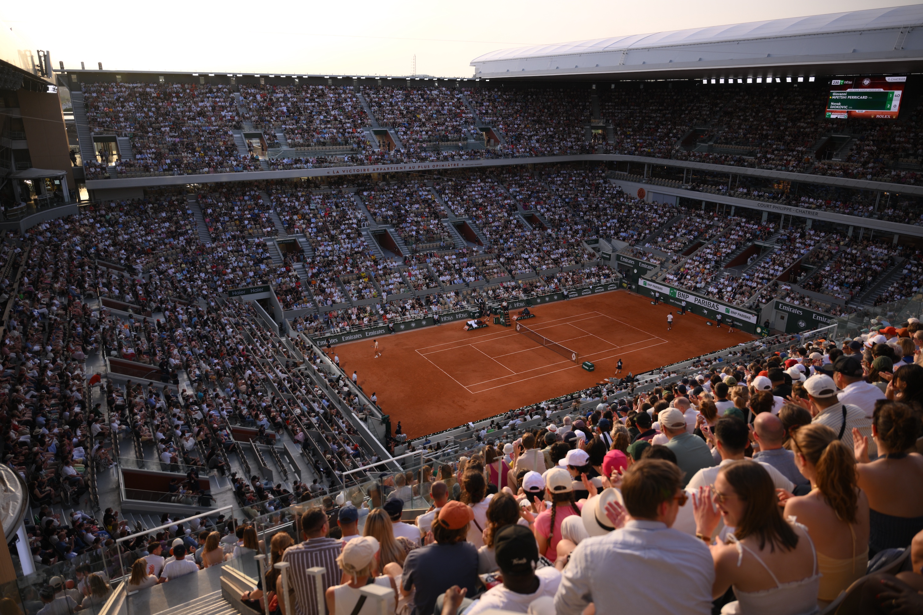 Court Philippe-Chatrier, Roland-Garros 2026, May 24 2026