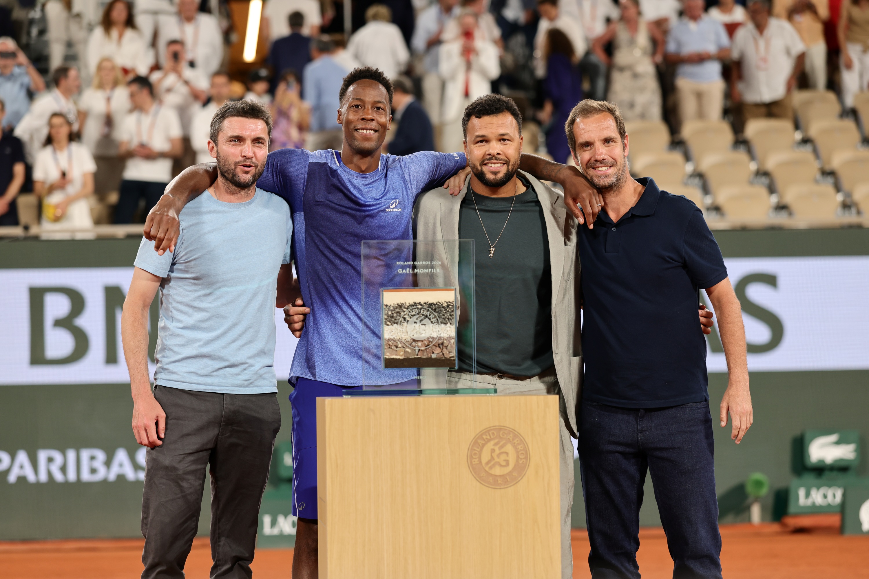Gilles Simon, Gaël Monfils, Jo-Wilfried Tsonga & Richard Gasquet / Cérémonie hommage - Roland-Garros 2026