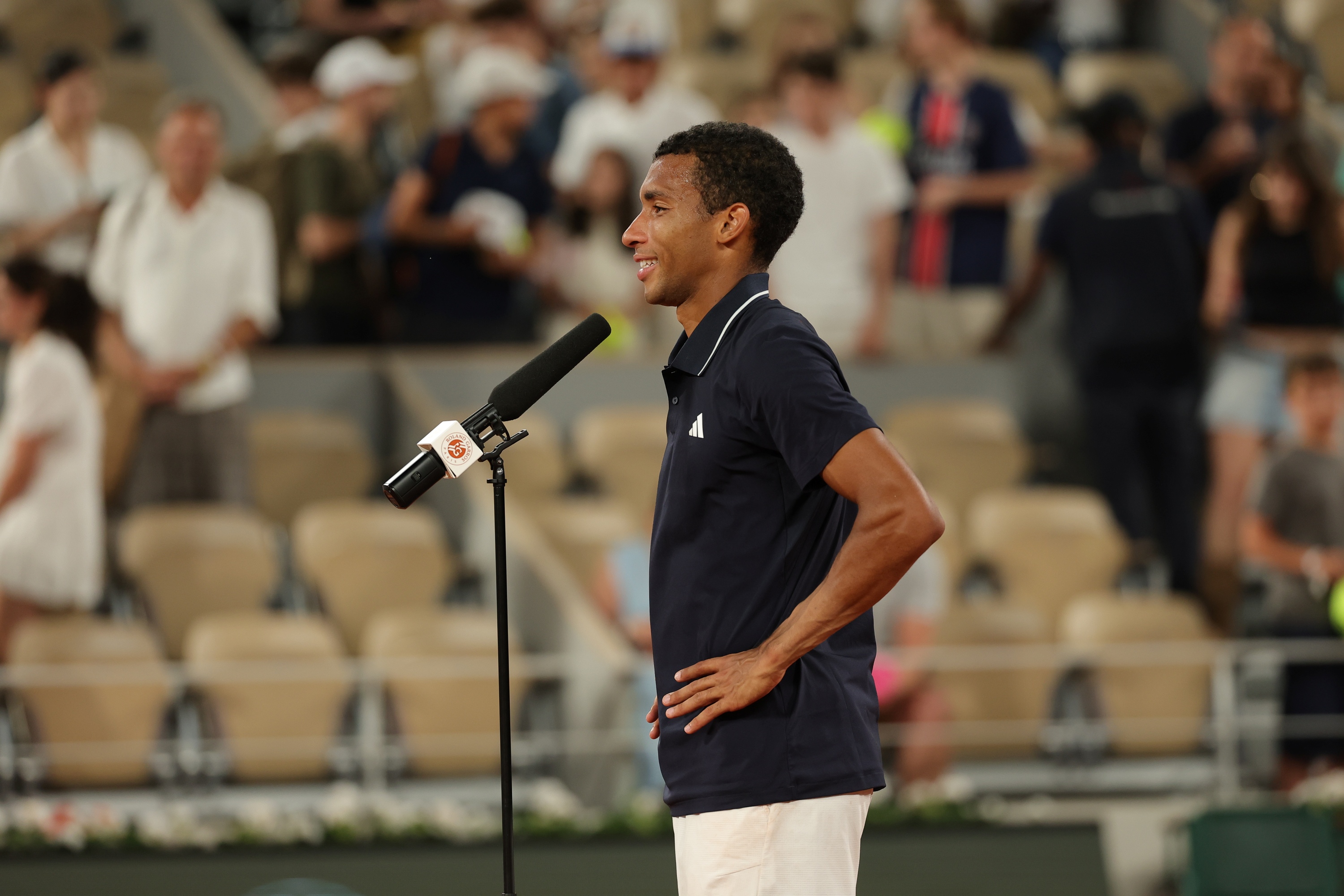 Félix Auger-Aliassime Troisième tour - interview sur le court - Roland-Garros 2026 