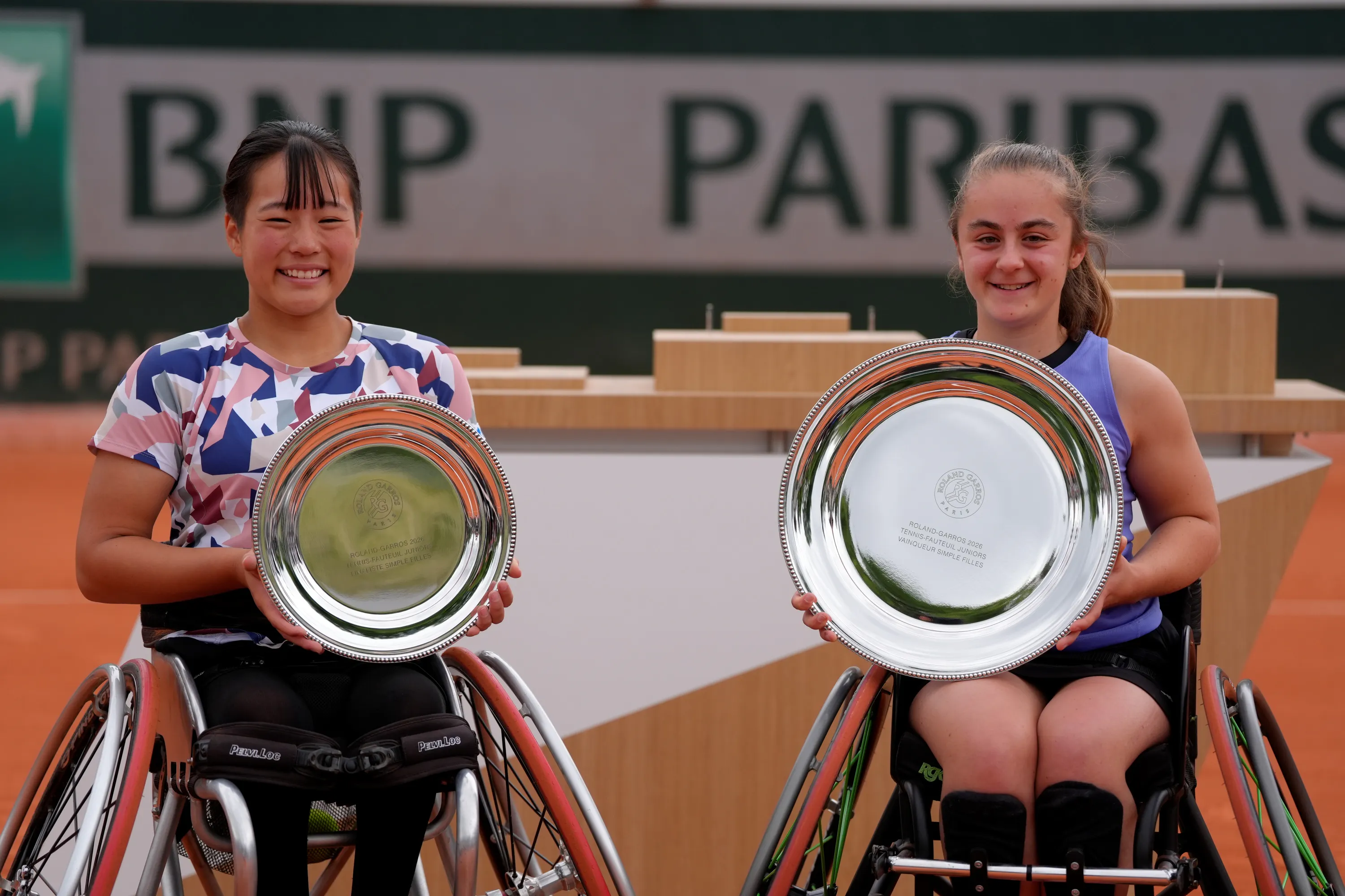 Seira Matsuoka & Luna Gryp / Tennis-fauteuil - simple filles - finale - trophées - Roland-Garros 2026 