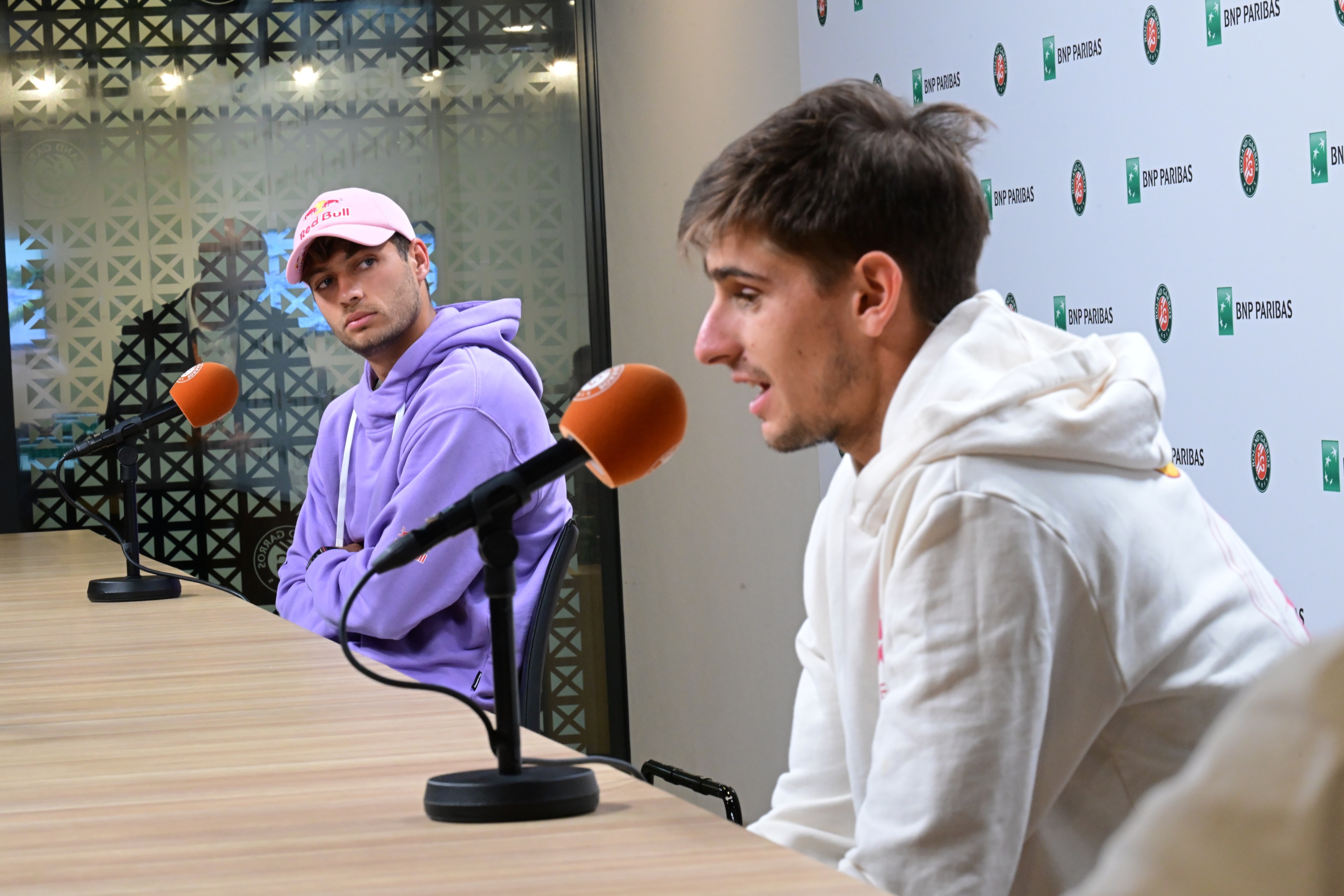 Matteo Arnaldi, Flavio Cobolli / Roland-Garros 2026, simple messieurs / conférence de presse
