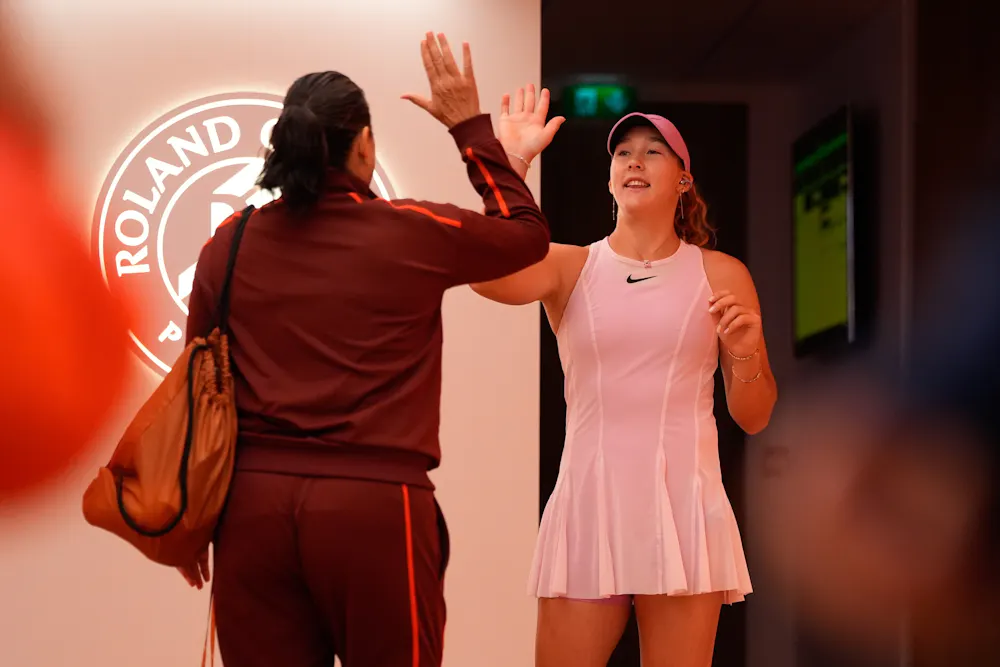 Conchita Martinez, Mirra Andreeva, SF, Roland-Garros 2026