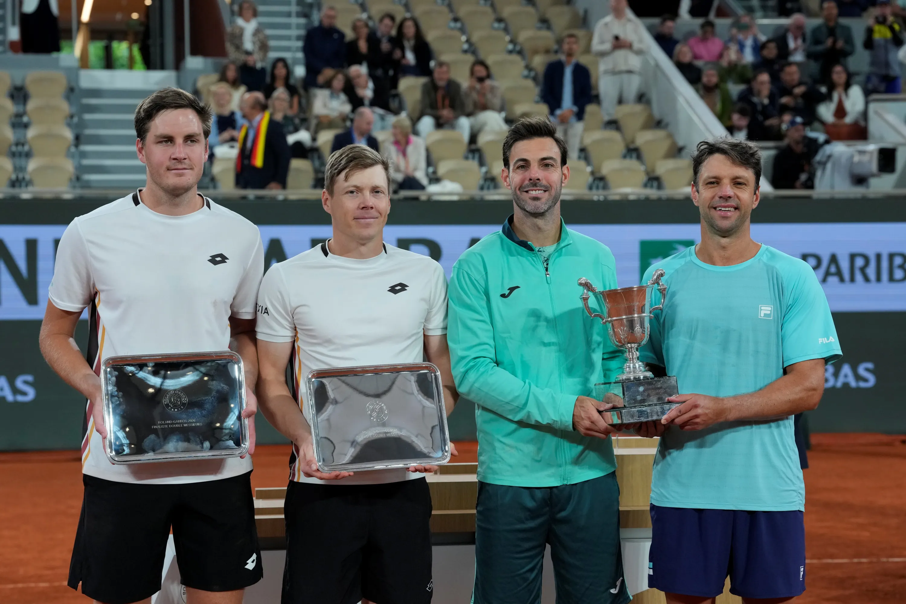 Henry Patten, Harri Heliovaara, Marcel Granollers & Horacio Zeballos / Finale - double messieurs - trophées - Roland-Garros 2026 