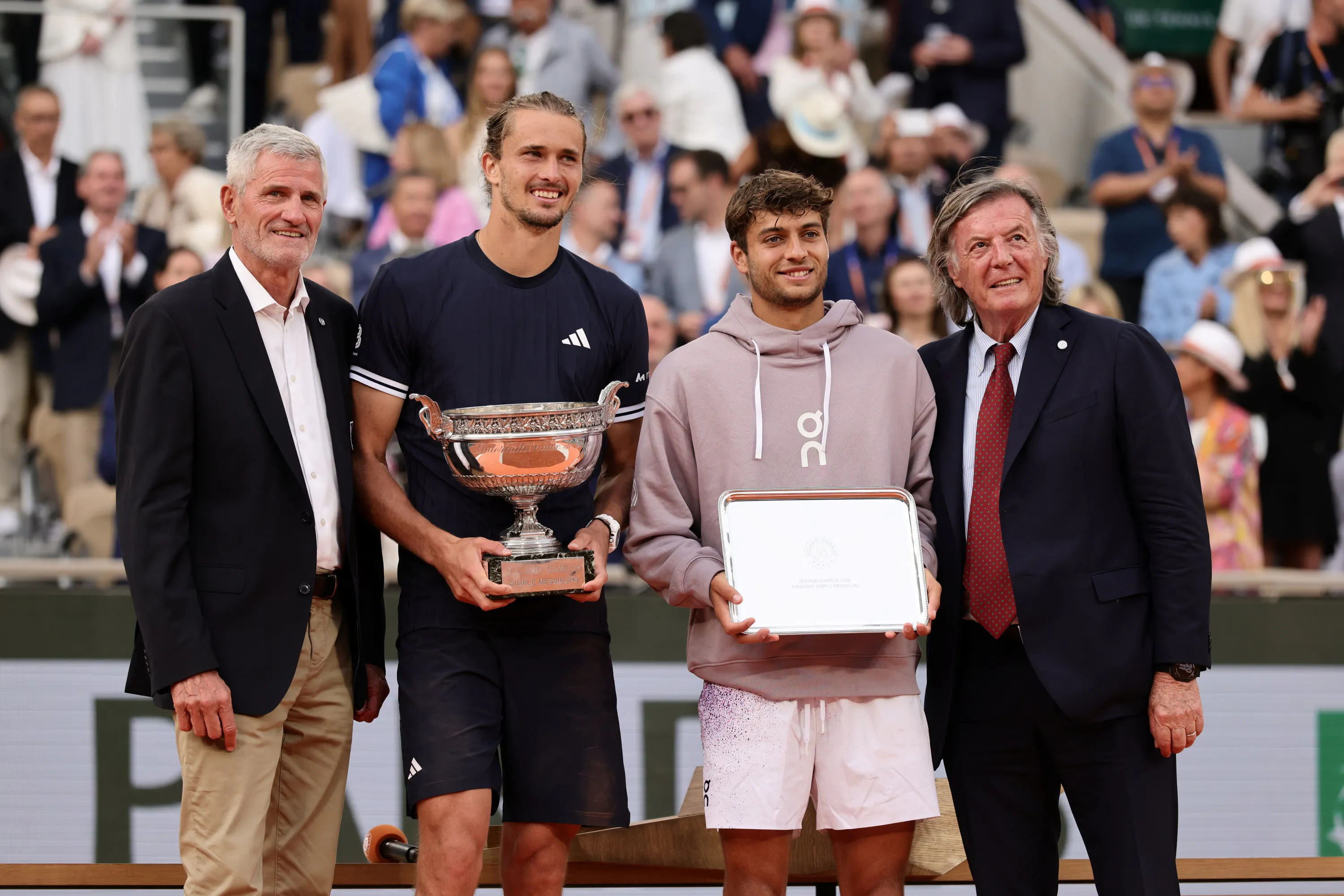 Gilles Moretton, Alexander Zverev, Flavio Cobolli & Adriano Panatta / Finale messieurs - Roland-Garros 2026  