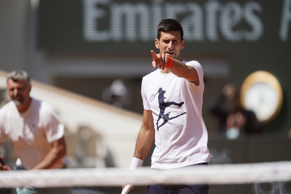 Novak Djokovic, Roland-Garros 2023, practice