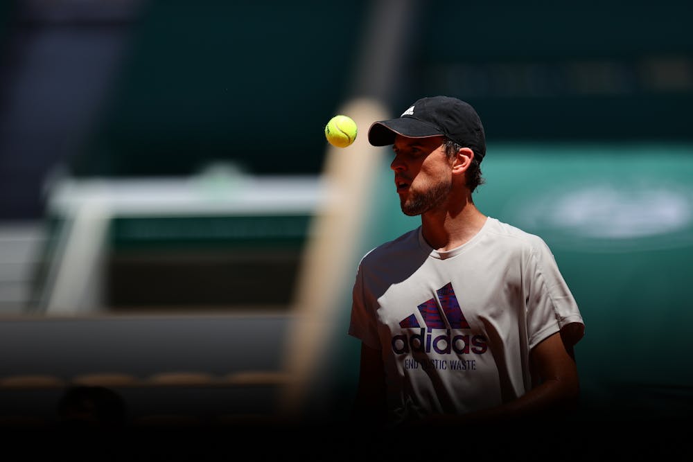 Dominic Thiem / Entraînement Roland-Garros