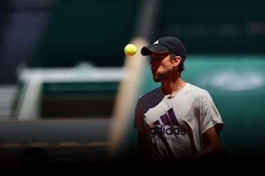 Dominic Thiem / Entraînement Roland-Garros