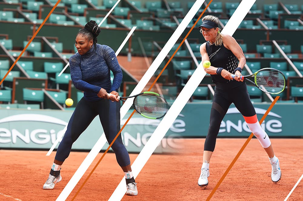 Serena Williams (L) and Victoria Azarenka are both unseeded and playing at Roland-Garros for the first time in two years. 