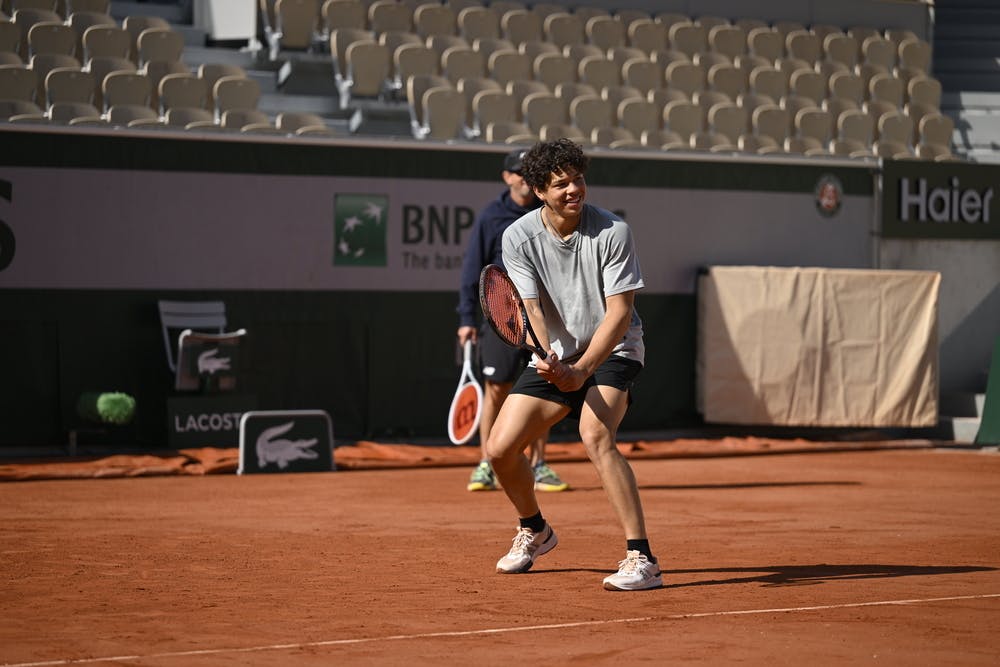 Ben Shelton, Roland-Garros 2023, practice