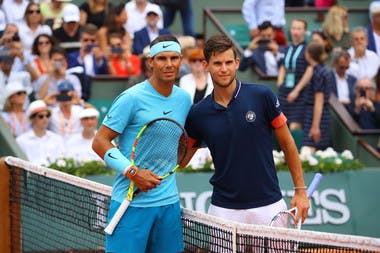 Rafael Nadal et Dominic Thiem lors de la finale de Roland-Garros 2018