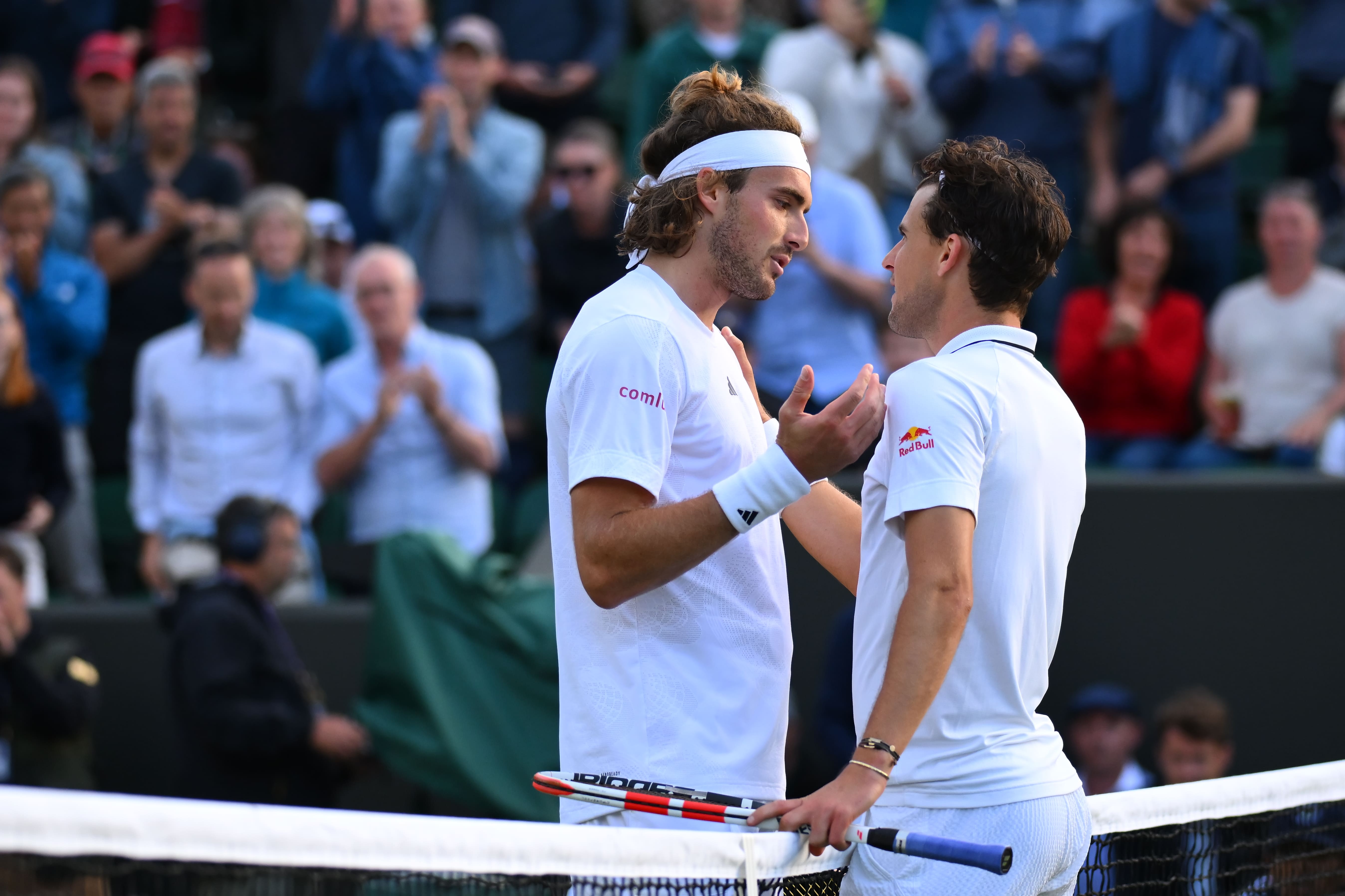 Stefanos Tsitsipas, Dominic Thiem, 1e tour, Wimbledon 2023