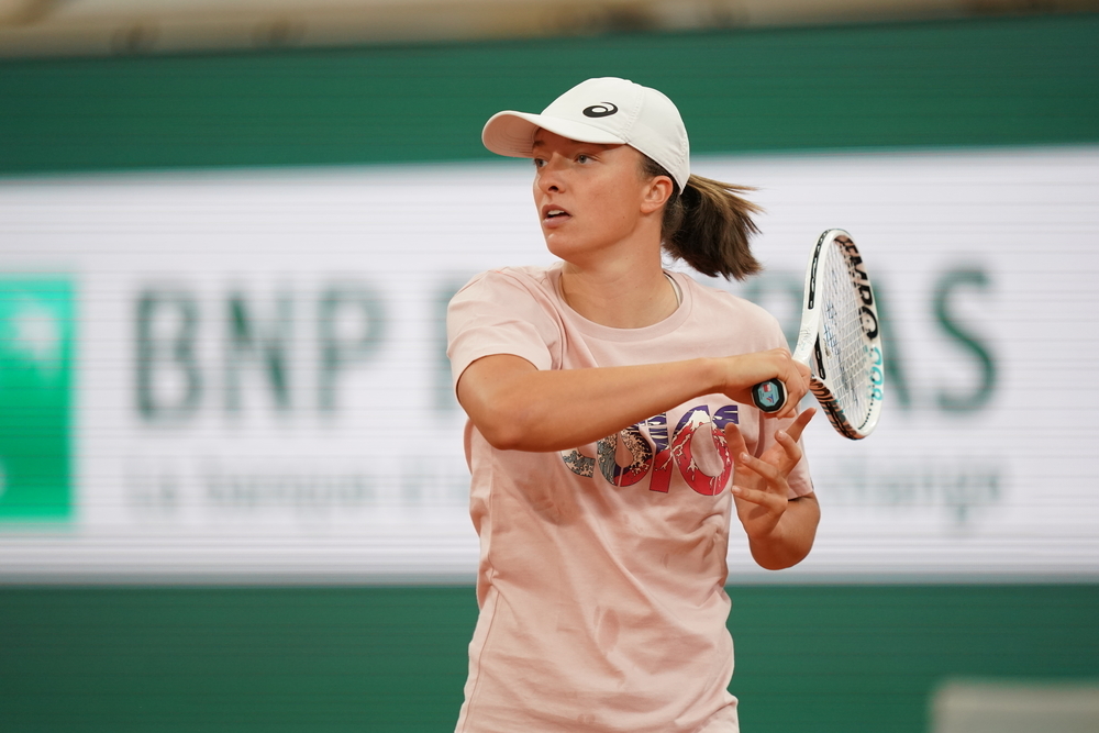 Iga Swiatek, Roland Garros 2022, practice