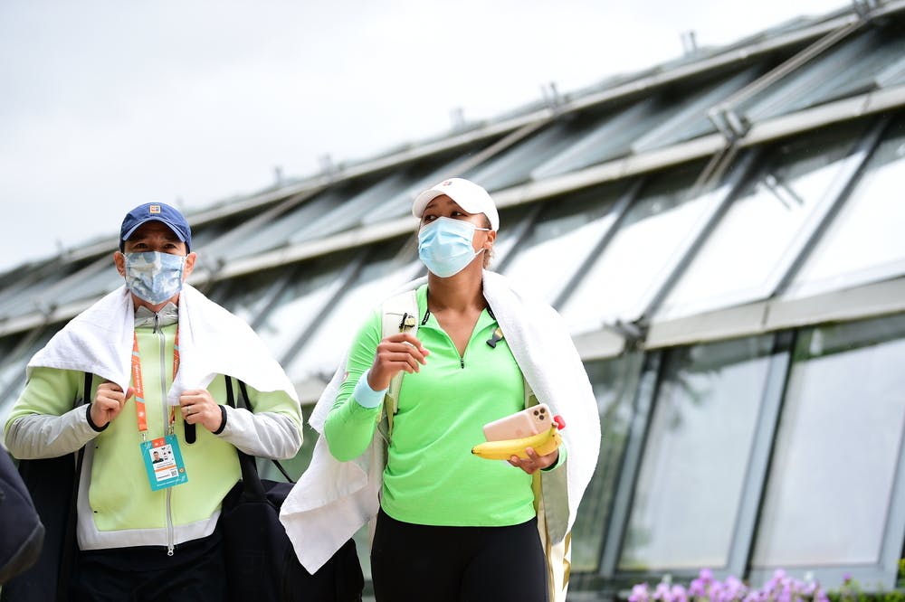 Naomi Osaka, Yutaka Nakamura, Roland Garros 2021 practice