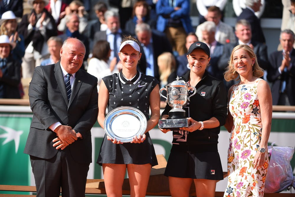 Remise des prix simple dames Roland-Garros 2019