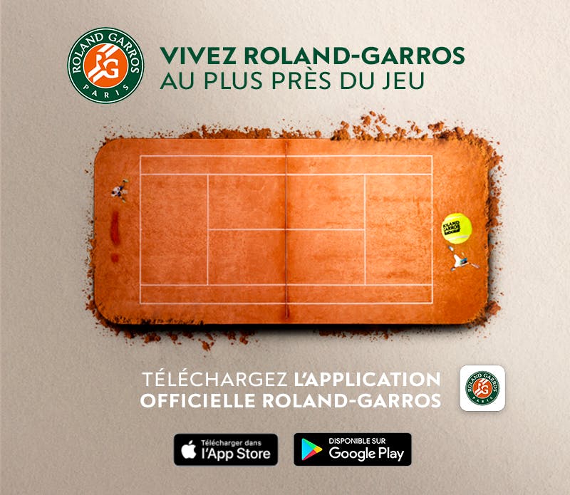 Téléchargement de l'application Roland-Garros 2019