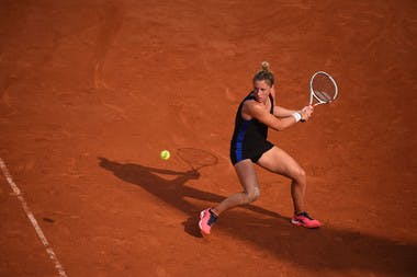 Pauline Parmentier à Roland-Garros 2017.