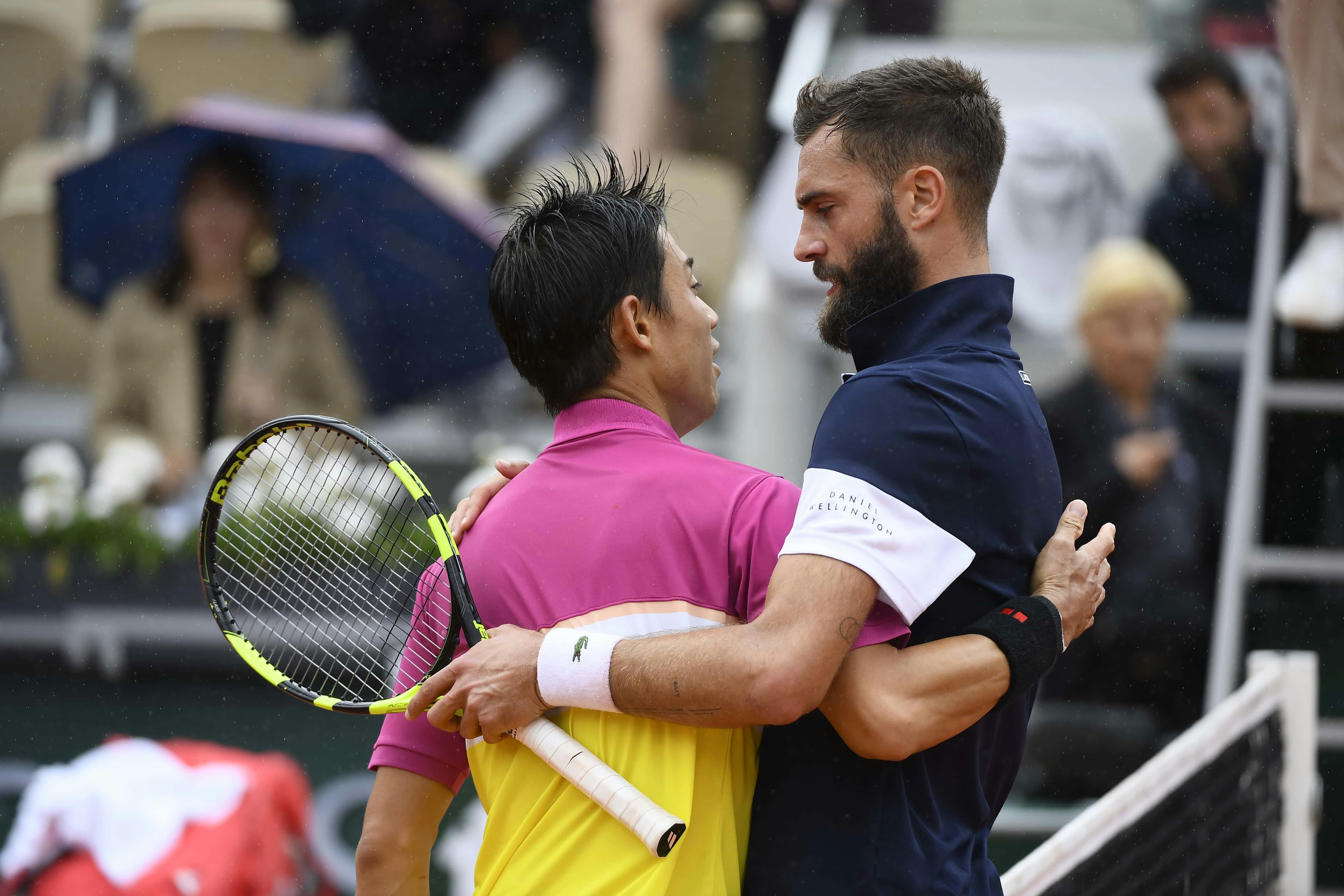 Kei Nishikori - Benoit Paire - Roland-Garros 2019 - huitièmes de finale