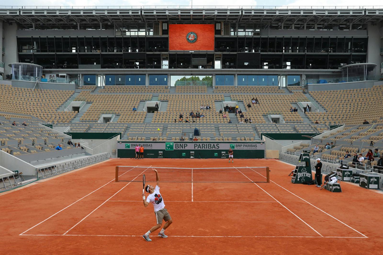 Roger Federer practice