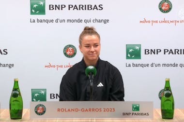 Karolina Muchova, press, quarter-final