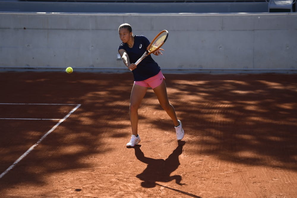 Diane Parry, Roland Garros 2021, practice