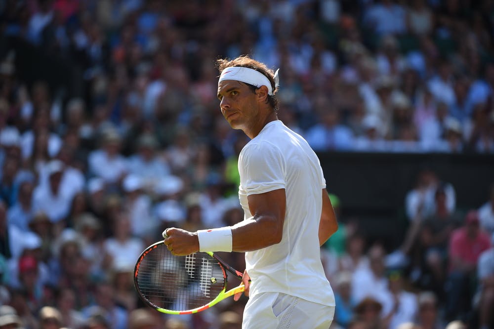 Rafael Nadal serre le poing à Wimbledon 2018