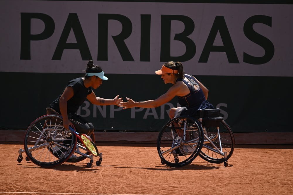 Macarena Cabrillana, Emmanuelle Morch, tennis-fauteuil, doubles dames, quarts de finale, Roland-Garros 2022 