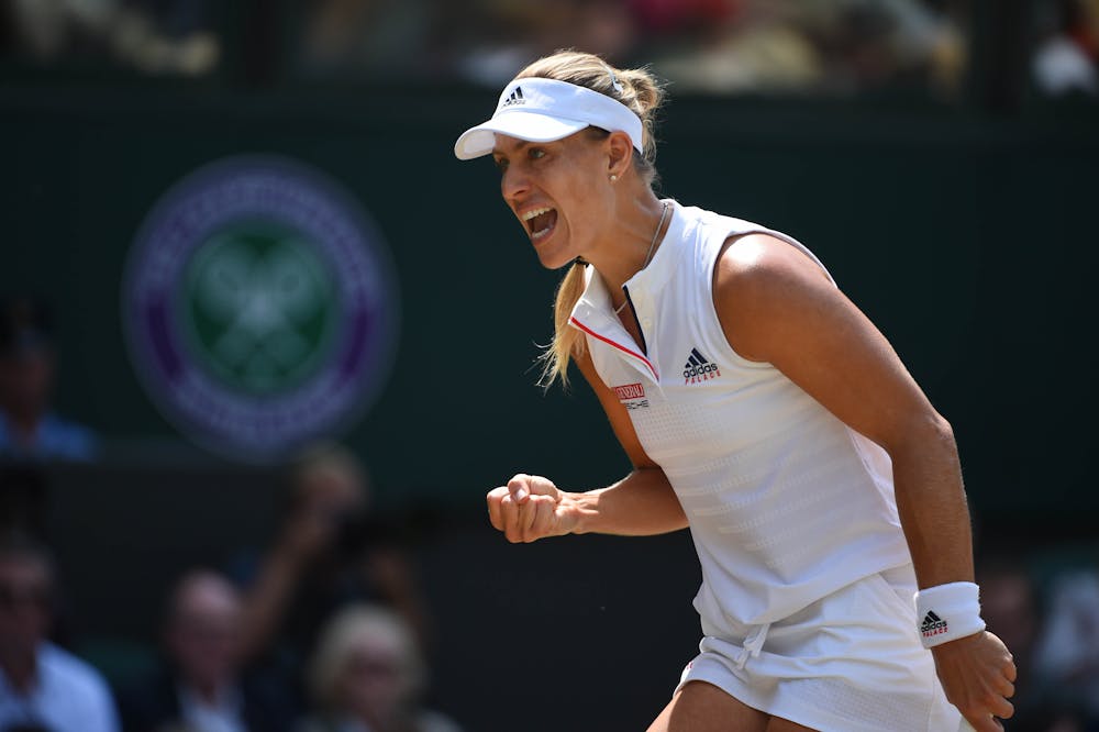 Joie d'Angelique Kerber en demi-finale de Wimbledon 2018