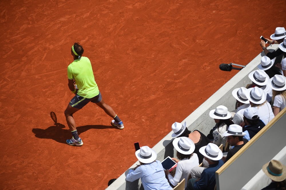 Rafael Nadal sur le court Suzanne-Lenglen
