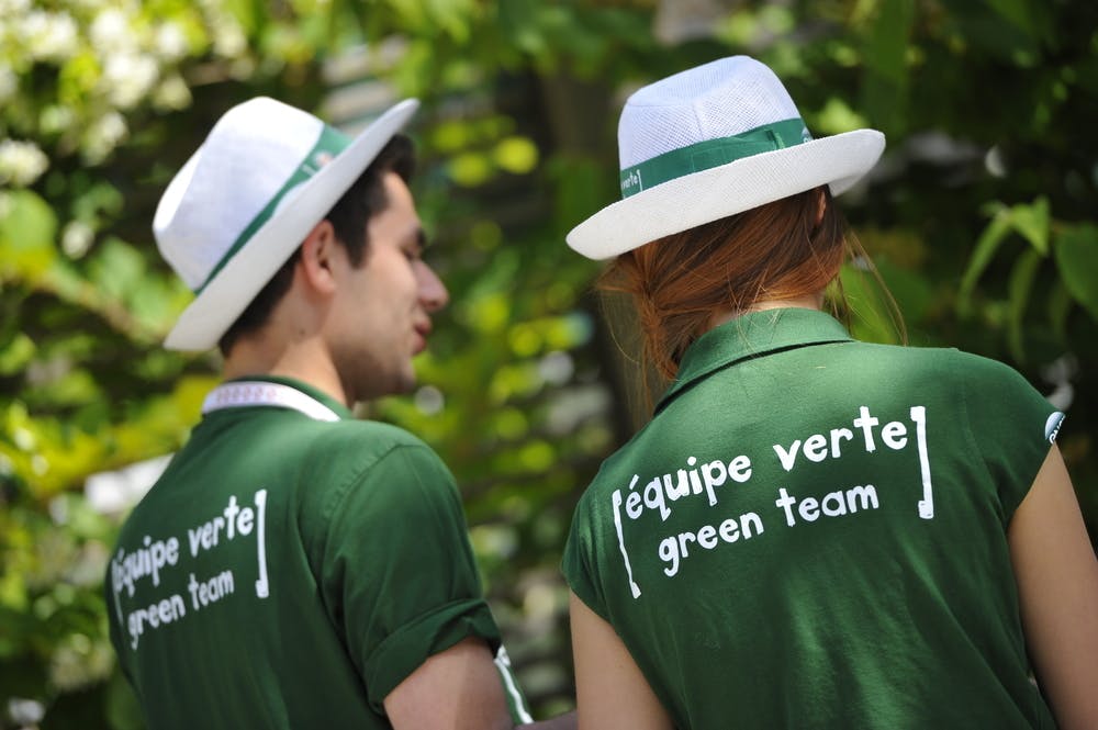 Équipes vertes, développement durable, Roland-Garros