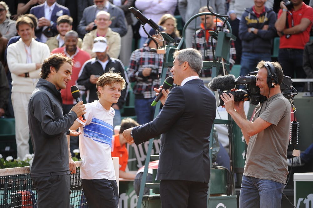 Roger Federer, David Goffin, Marc Maury, fourth round, Roland-Garros 2012