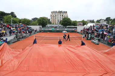 Roland-Garros 2018, pluie, bâche