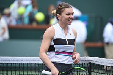 Simona Halep all smile during Indian Wells 2019