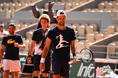 Novak Djokovic, entraînement, Roland-Garros 2022, 19/05/2022