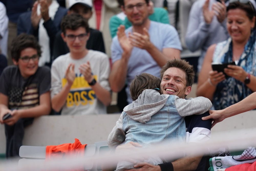 Nicolas Mahut et son fils