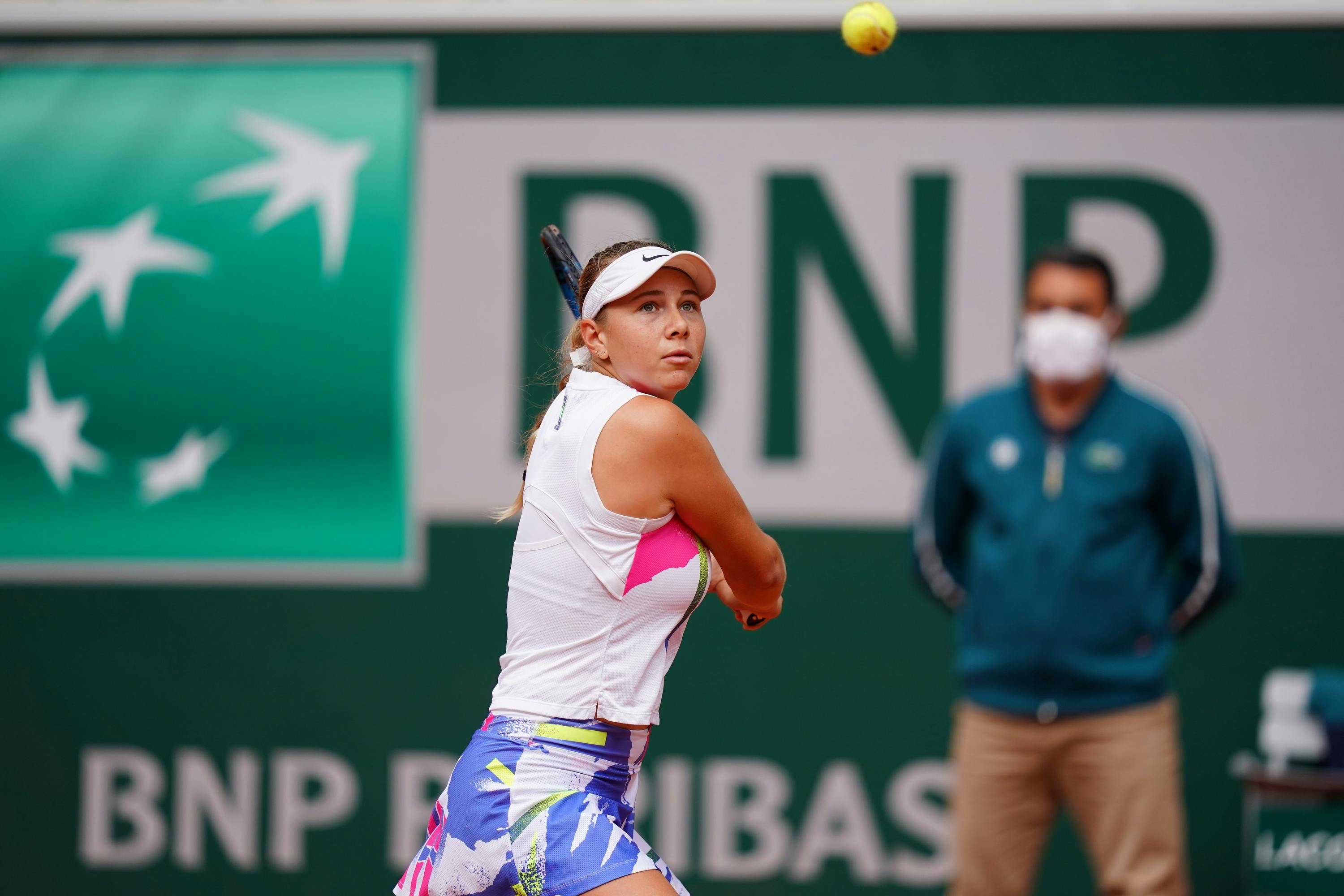 Amanda Anisimova à Roland-Garros en 2020.