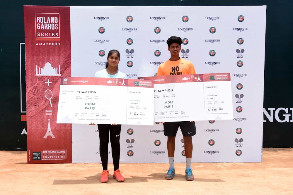 Fardeen Qamar et Farat Aleen Qamar vainqueurs en Inde des Roland-Garros Amateur Series by Longines