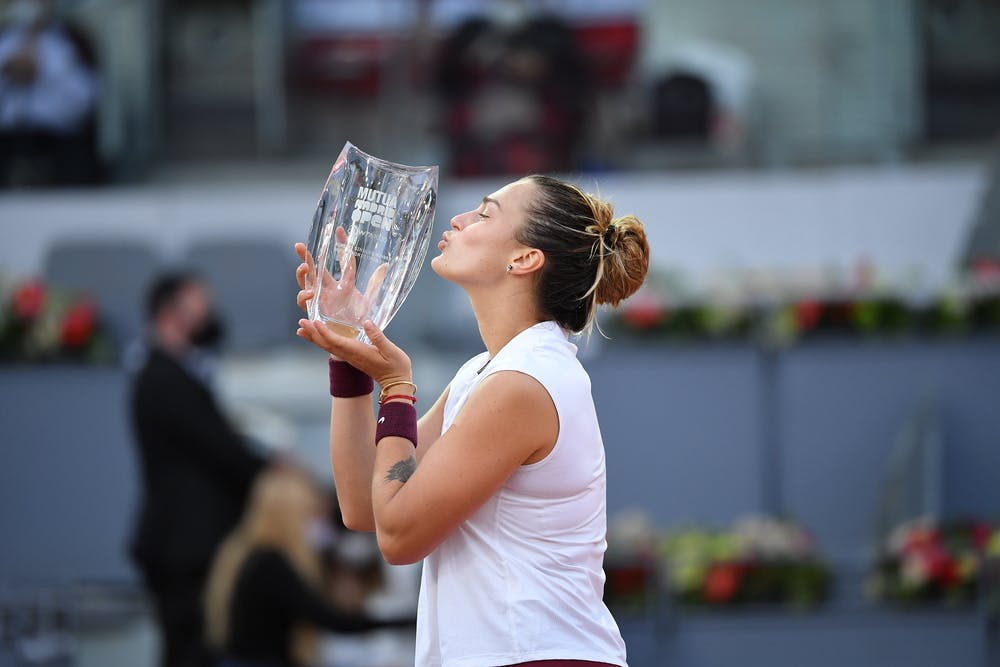 Aryna Sabalenka, Madrid Open 2021, trophy
