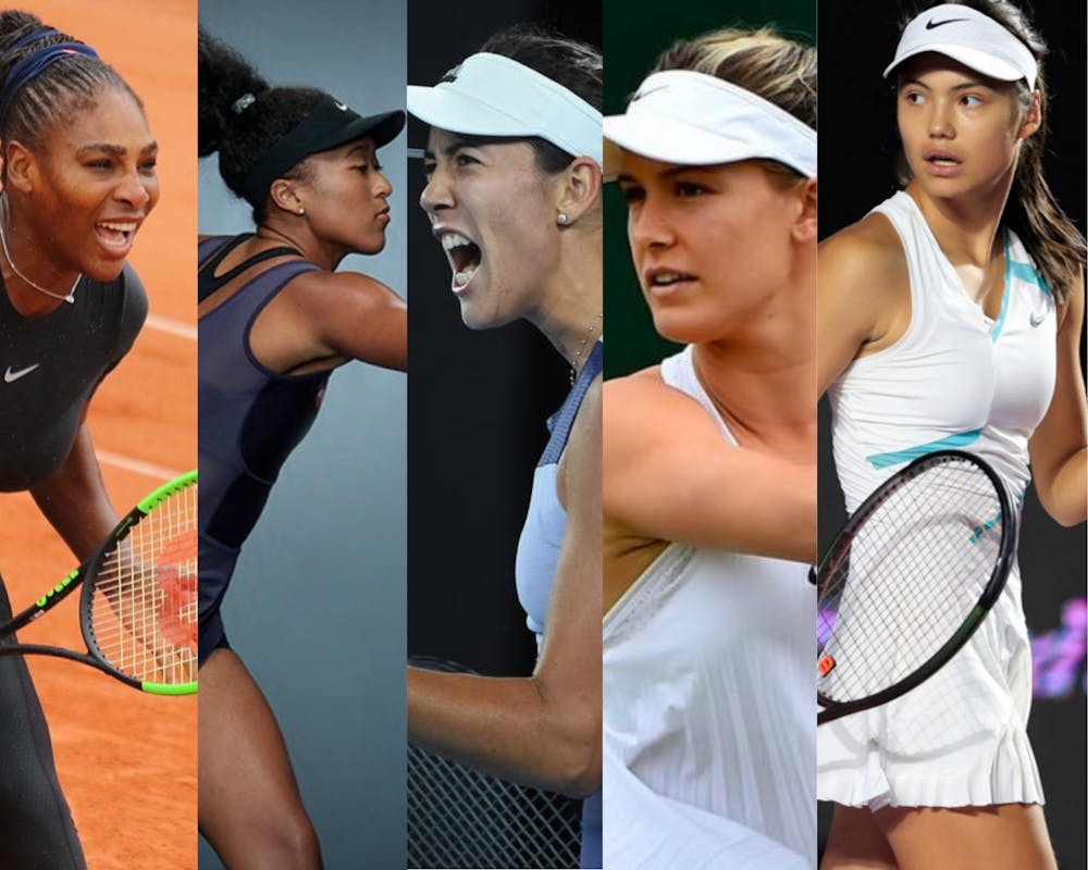 Serena Williams, Naomi Osaka, Garbine Muguruza, Eugénie Bouchard, Emma Raducanu, Instagram