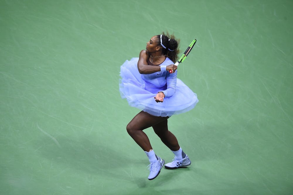 Serena Williams lookin like a ballerina during her semi-final match at the US Open 2018