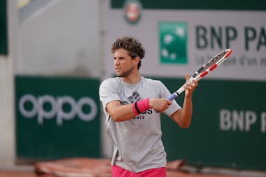 Dominic Thiem, Roland Garros 2020, practice
