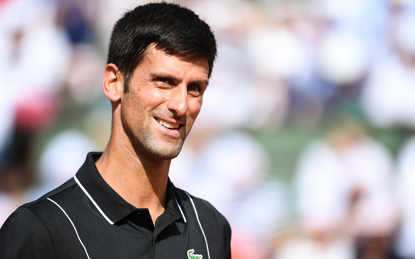 Novak Djokovic lors de son huitièmes de finale, Roland-Garros 2018