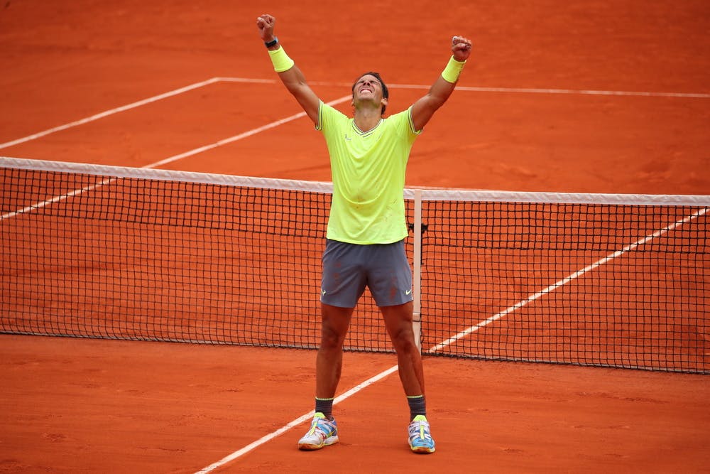 Rafael Nadal wins roland garros 2019 celebration 